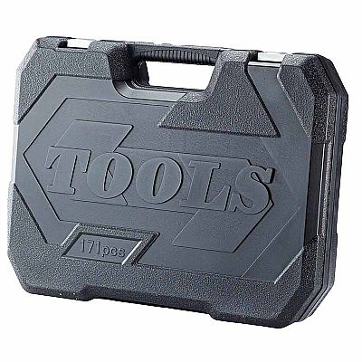 Σετ Κασετίνα με Καρυδάκια 1/2'', 1/4'' & 3/8'' με Καστάνια & Προέκταση 171Τεμ. - BORMANN Pro BHT5200