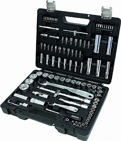 Συλλογή με 45 εξάγωνα Καρυδάκια, 35 μύτες, 4 γωνιακά Κλειδιά Allen και 14 βοηθητικά Εξαρτήματα, σε κασετίνα - Beta EASY 903E/C98