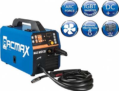 Ηλεκτροκόλληση INVERTER Για ΗΛΕΚΤΡΟΔΙΑ & TIG - ARCMAX MAX MIG135
