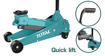 Επαγγελματικός Υδραυλικός Γρύλος Τροχήλατος 3Τ με Γρήγορη Ανύψωση - TOTAL THT10833