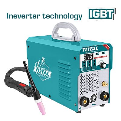 Ηλεκτροσυγκόλληση INVERTER TIG/MMA 230V / 160A με Αέριο - TOTAL TIG1601