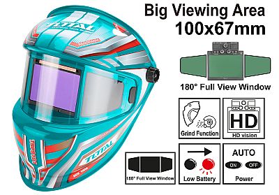 Επαγγελματική Μάσκα Συγκόλλησης Ηλεκτρονική Πανοραμική - TOTAL TSP9101