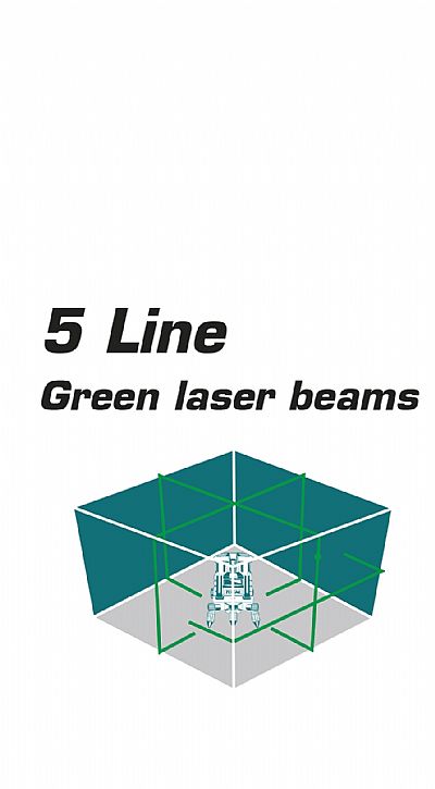 Αλφάδι LASER Αυτο-οριζοντιούμενο 0-20m Πράσινες Ακτίνες - TOTAL TLL305205