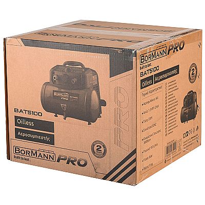 Αεροσυμπιεστής OIL-LESS 1.5Hp/6Lt - BORMANN BAT5100