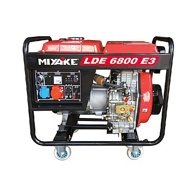 Ηλεκτροπαράγωγα Ζεύγη Πετρελαίου 6.8kVA Ανοιχτού Τύπου 380V - MIYAKE (LDE 6800E3)