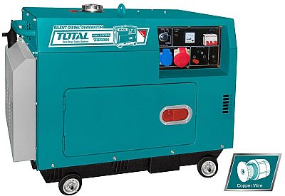 Ηλεκτρογεννήτρια Πετρελαίου Τριφασική Κλειστού Τύπου 5000W - TOTAL TP250003