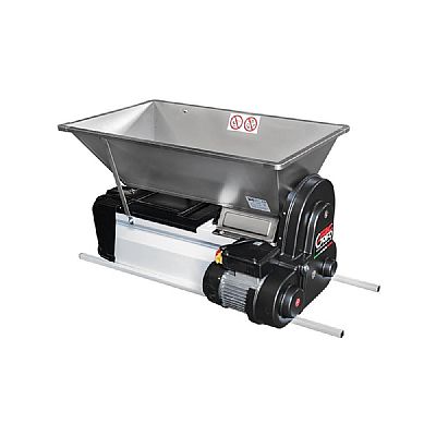 Σπαστήρας Σταφυλιών Ηλεκτρικός, με Ανοξείδωτη Χοάνη/Σίτα, Διαχωριστήρα 1Hp/220V, 90 x 50cm - GRIFO 135108