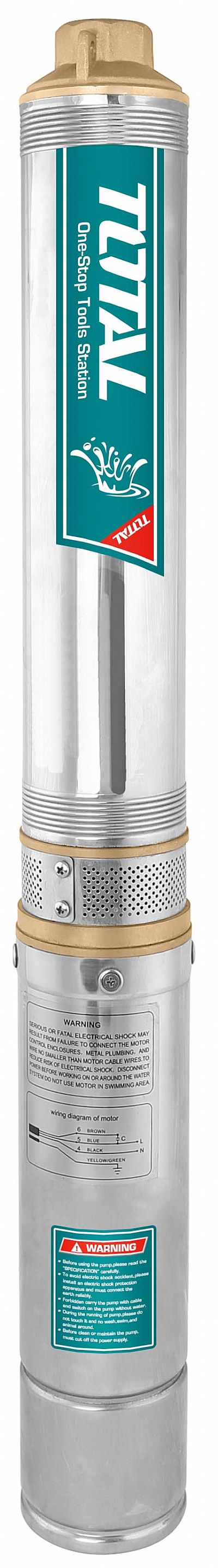 Επαγγελματική Υποβρύχια Αντλία Πηγαδιών ΙΝΟΧ 2.200W / 3ΗΡ - TOTAL TWP522001