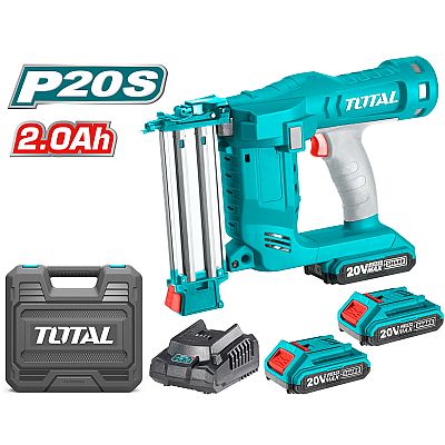 Επαγγελματικό Καρφωτικό Για πρόκες, με 2 Μπαταρίες 20V / 2Ah - TOTAL TCBNLI2001