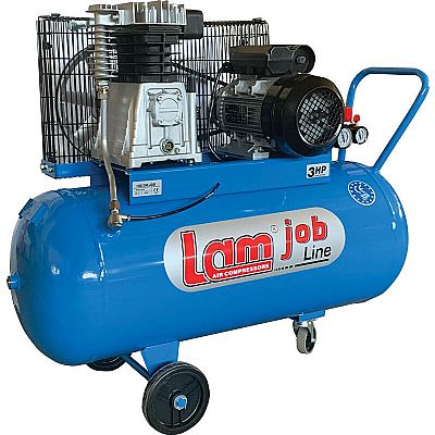Αεροσυμπιεστής ΤΡΟΧΗΛΑΤΟΣ 150L / 2.5HP με ΙΜΑΝΤΑ ΔΙΚΥΛΙΝΔΡΟΣ - LAM (150/2.5M/JOB)