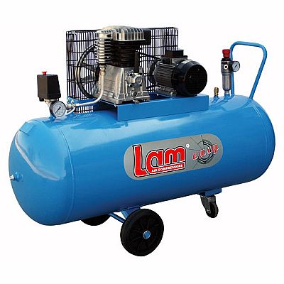 Αεροσυμπιεστής ΤΡΟΧΗΛΑΤΟΣ 100L / 3HP με ΙΜΑΝΤΑ ΔΙΚΥΛΙΝΔΡΟΣ - LAM (100/3M/EASY)