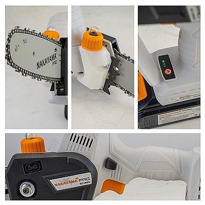 Κλαδευτικό Αλυσοπρίονο Μπαταρίας 21V με Μπαταρία 4Ah και Φορτιστή - NAKAYAMA EC1550