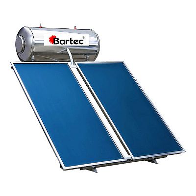Ηλιακός Θερμοσίφωνας Bartec Διπλής Ενέργειας 200L / Επιλεκτικός Συλλέκτης 4,0m² - Βάση Στήριξης Κεραμοσκεπή