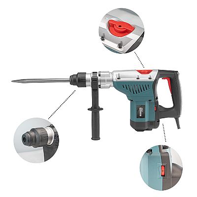 Σκαπτικό Περιστροφικό Πιστολέτο SDS Max 1350W, 40mm - BORMANN Pro BPH7610