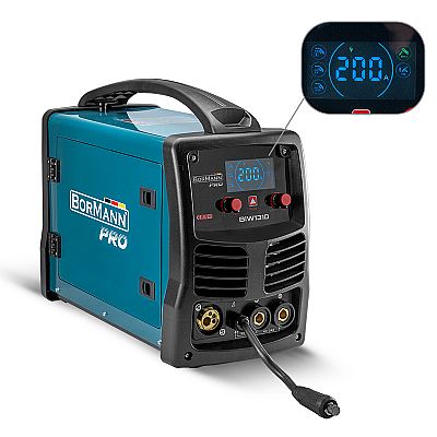 Ηλεκτροκόλληση MIG/MMA 200A, Gas/Νο Gas, 1/3/5Kg (0,6-1mm) - BORMANN Pro BIW1310