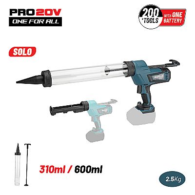Πιστόλι Σιλικόνης Φύσιγγας 310ml/Σαλαμιού 600ml, Ρυθμιζόμενο - BORMANN Pro BBP3610